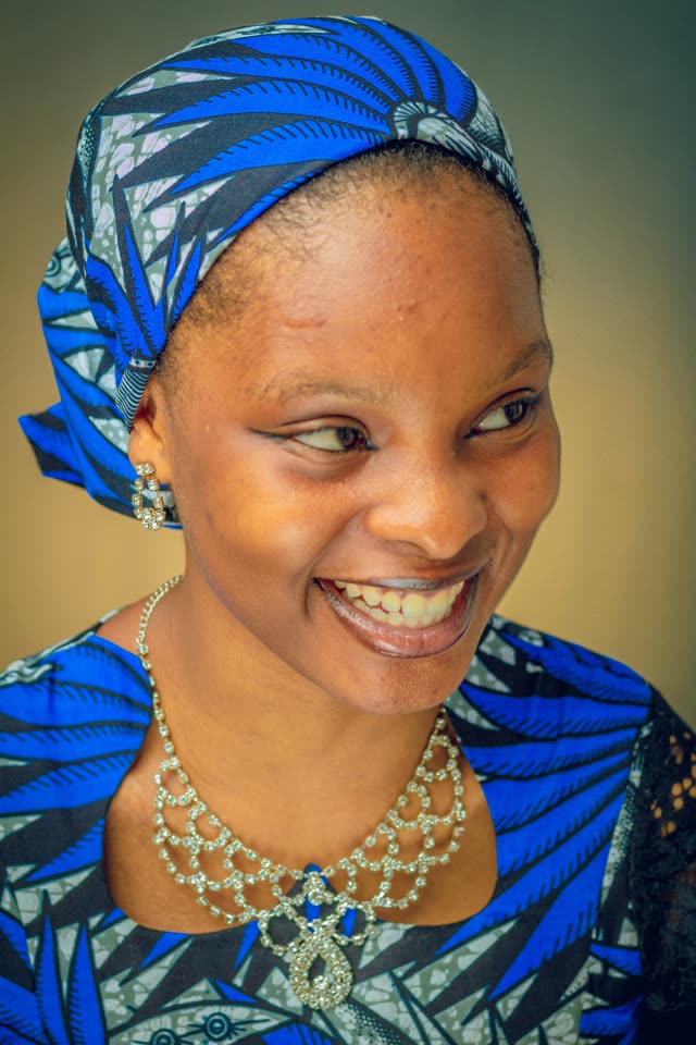 Blue Headwrap Smile