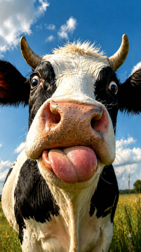 Playful Cow